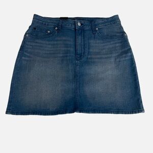 Calvin Klein Jeans Denim Mini Skirt Blue Faded  Size 12 NWT